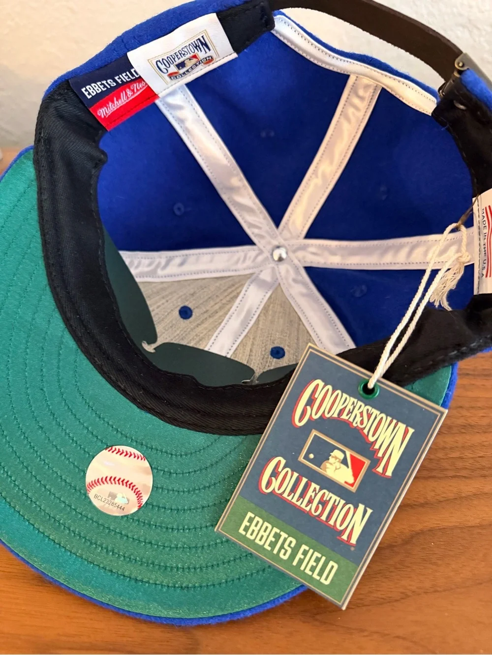 Ebbets Field Mitchell & Ness Felted Wool Blue LA Dodgers Adjustable Baseball Cap